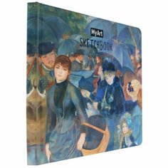 Скетчбук Проф-пресс MyArt. Пьер Ренуар. Зонтики. Квадратный