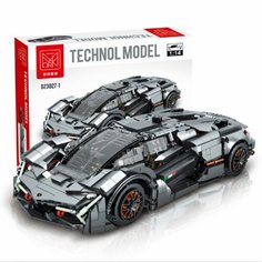 Пластиковый конструктор спортивная гоночная машина Lamborghini Terzo Millennio для мальчика, 1512 деталей, размер собранной машины 37х16х7см, 023027-1 Zhorya