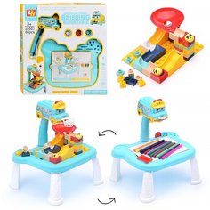 Проектор и Доска для рисования 9001 бирюзовый, в коробке КНР