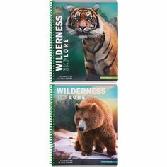 Тетрадь 96л кл на гребне Collezione Дикие звери, обл мел карт, soft touch, микс 96-1613 9890190 Проф Пресс