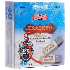 Ластик Koh-I-Noor Sanpearl 6541/40 (скошенный, комбинированный, натуральный каучук, 57x19.5x8мм) 40шт. (6541040007KDRU)