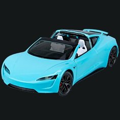 Машинка металлическая Tesla Roadster 1:24, Коллекционная модель машины для взрослых, Игрушечный автомобиль с звуковыми и световыми эффектами для детей Элемент