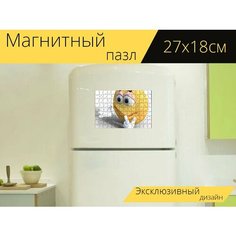 Магнитный пазл "Смайлики, смайлик, изолированные" на холодильник 27 x 18 см. Lots Prints