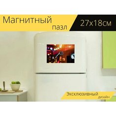 Магнитный пазл "Видео, фонда, караоке" на холодильник 27 x 18 см. Lots Prints