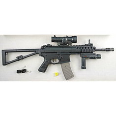 Автомат (длина 71см) с оптическим прицелом, фонариком в короб Китай