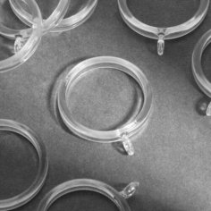 Кольцо для карниза, d = 40/50 мм, 10 шт, цвет прозрачный, 2 шт. Арт Узор