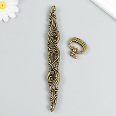 Ручка для шкатулки латунь "Антиквариат. Корни" 2,3х17х3,6 см Miki Market