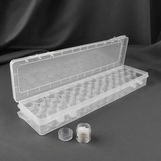 Набор контейнеров для хранения мелочей, 39 шт, d 2,5 x 2,9 см, в пластиковой коробке, 35 x 9 x 3,8 см Нет бренда