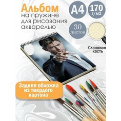 Альбом планшет для рисования акварелью актер Крис Хемсворт Альбомы