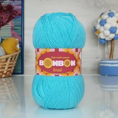 Пряжа NAKO Bonbon Kristal (Nako), гол. бирюза - 98855, 100% акрил, 5 мотков, 100 г, 475 м.