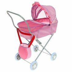 Коляска кукольная №2, цвет сиреневый с розовым Ясюкевич