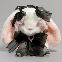 Мягкая игрушка "Зайка" с черным бантом, 20 см Miki Market