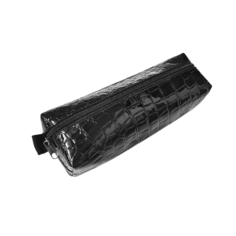 Пенал-косметичка, крокодиловая кожа, 20х6х4 см Ultra black Нет бренда