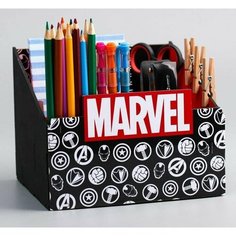 Органайзер подставка для канцелярии MARVEL, Мстители, черный Нет бренда