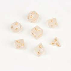 Набор кубиков для D&D (Dungeons and Dragons, ДнД) "Время игры", серия: D&D, 7 шт, золото