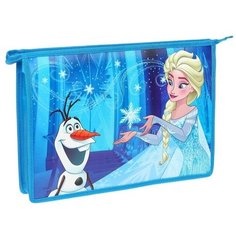 Папка для тетрадей А4, на молнии, пластик, Холодное сердце Disney