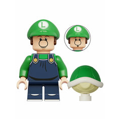 Мини-фигурка Луиджи с черепахой Марио Mario (подвижная, подставка, 4 см) Star Friend