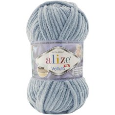 Пряжа Alize Velluto средне-серый (428), 100%микрополиэстер, 68м, 100г, 2шт
