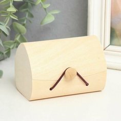 Шкатулка дерево под роспись купол "Тонкий лист" 10х7х7 см Made in China