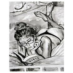 Картина по номерам С книгой 40х50 см АртТойс