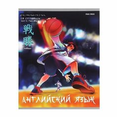 Тетрадь предметная 48 листов Аниме, обложка мелованный картон, тиснение холодной фольгой, ламинация Soft-Touch, блок офсет Проф Пресс
