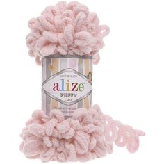 Пряжа Alize Puffy пудра (161), 100%микрополиэстер, 9м, 100г, 2шт