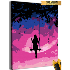 Картины по номерам Луна ночь Девушка 40x50