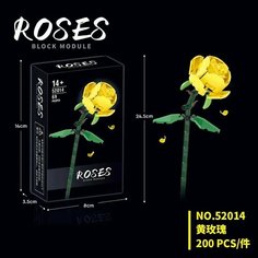 Конструктор набор Flowers Цветы Roses Желтая роза 69 деталей Toys