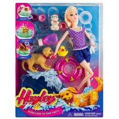 Игровой набор с шарнирной куклой Hayley Купание щенков Walala Girl