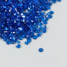 Декор для творчества пластик "Кристаллы ярко-синие" набор 20 гр d=0,12 см Арт Узор