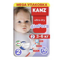 Подгузники KANZ 2/76 Mini 3-6 кг 76 шт