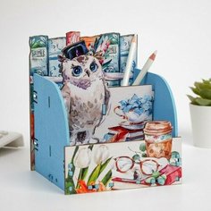 Органайзер для канцтоваров "Сова" книги, 14 x14 x 18 см Нет бренда