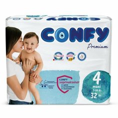 Подгузники CONFY Premium 7-14 кг (размер 4) 32 шт
