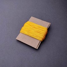Нить для рукоделия, шнур для плетения браслетов, украшений, нейлоновая нить Шамбала 1,5 мм желтый 10 м Нет бренда