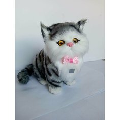 Мягкая игрушка "Кот с бантиком"выс. 15 см , мяукающий Zima