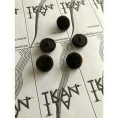 Пуговица бархатная обтяжная на ножке, 1 шт. Noname