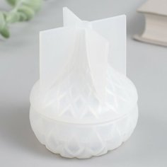 Молд силикон "Шкатулка капля" с крышкой 8,5х8,5х9,4 см No Brand