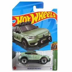 HKG55 Машинка игрушка Hot Wheels металлическая коллекционная Volvo XC40 Recharge зеленый