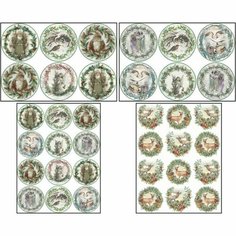 Набор декупажных карт 4 шт "Для шаров" А4, 45 г/м2 Noname