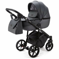 Коляска 2 в 1 Adamex Mateo ECO sd-6 Графит/черный