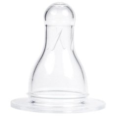 Соска Canpol Babies Силиконовая круглая №5, переменный поток 3м+ прозрачный