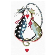 Набор для творчества Белоснежка Набор для вышивания крестиком Замурчательная пара 19.5х26.5 см