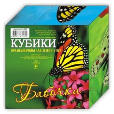 Гелий 01338 Кубики 12*12 "Бабочки" /9куб./