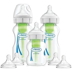 Dr. Browns Подарочный набор антиколиковых бутылочек с широким горлышком Options+ 2 х 270 мл, 1 х 150 мл, с рождения, прозрачный