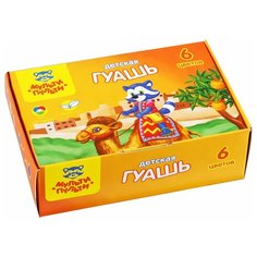 Гуашь Мульти-Пульти "Енот в Марокко", 06 цветов, 35мл, картон