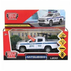 Машина Технопарк металл, свет-звук, Mitsubishi L200 Pickup Полиция, 13 см, открываются двери (L200-12SLPOL-ARMWH)удалить ПО задаче