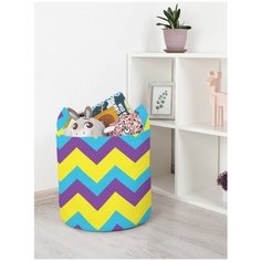 Корзина для игрушек JoyArty "Зигзаги с моря" 35x35 см