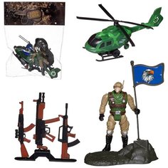 Игровой набор Abtoys Боевая сила Вертолет, фигурка солдата и другие акссесуары, в пакете