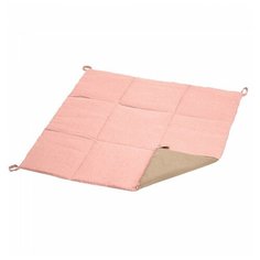 Игровой коврик 105x105 для вигвама из розового льна с контрастными шторками Vam Vigvam