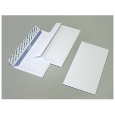 Курт Конверты е65 (110х220 мм), security, отрывная лента, 80 г/м2, комплект 50 шт, внутренняя запечатка, 121182.50